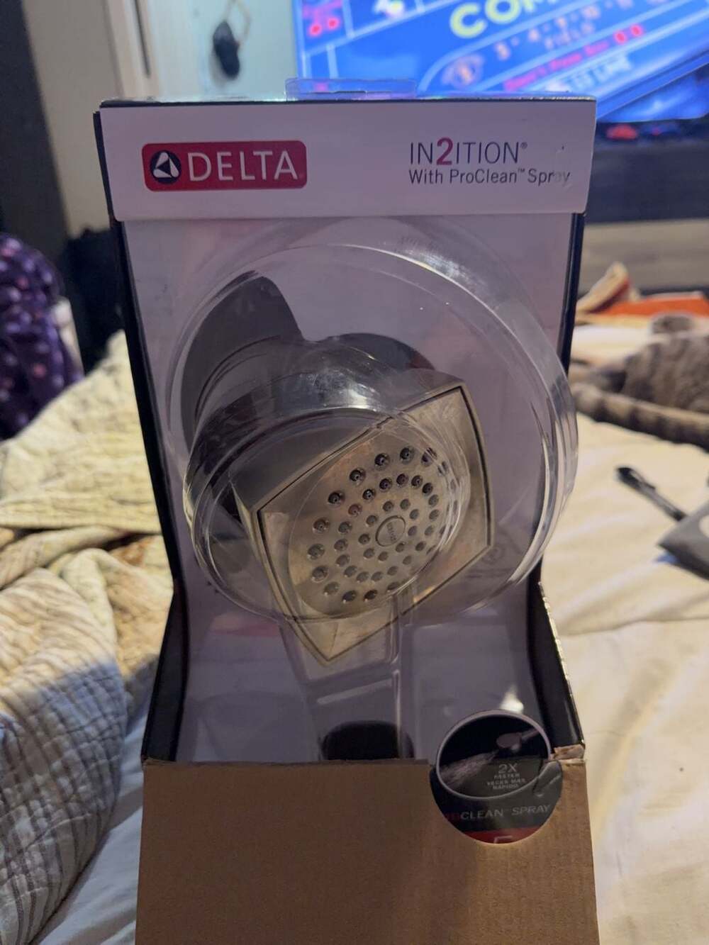 Delta In2ition 2-in-1 Shower Head with ProClean Spray, SpotShield Brushed Nickel